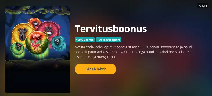 Chanz tasuta spinnid uutele mĂ€ngijatele - kuni 300 spinni + 100âŹ