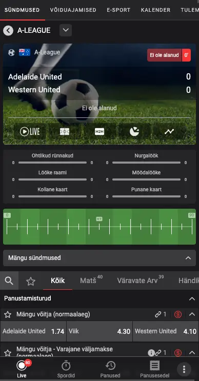 Olybet mobiilis spordiennustus